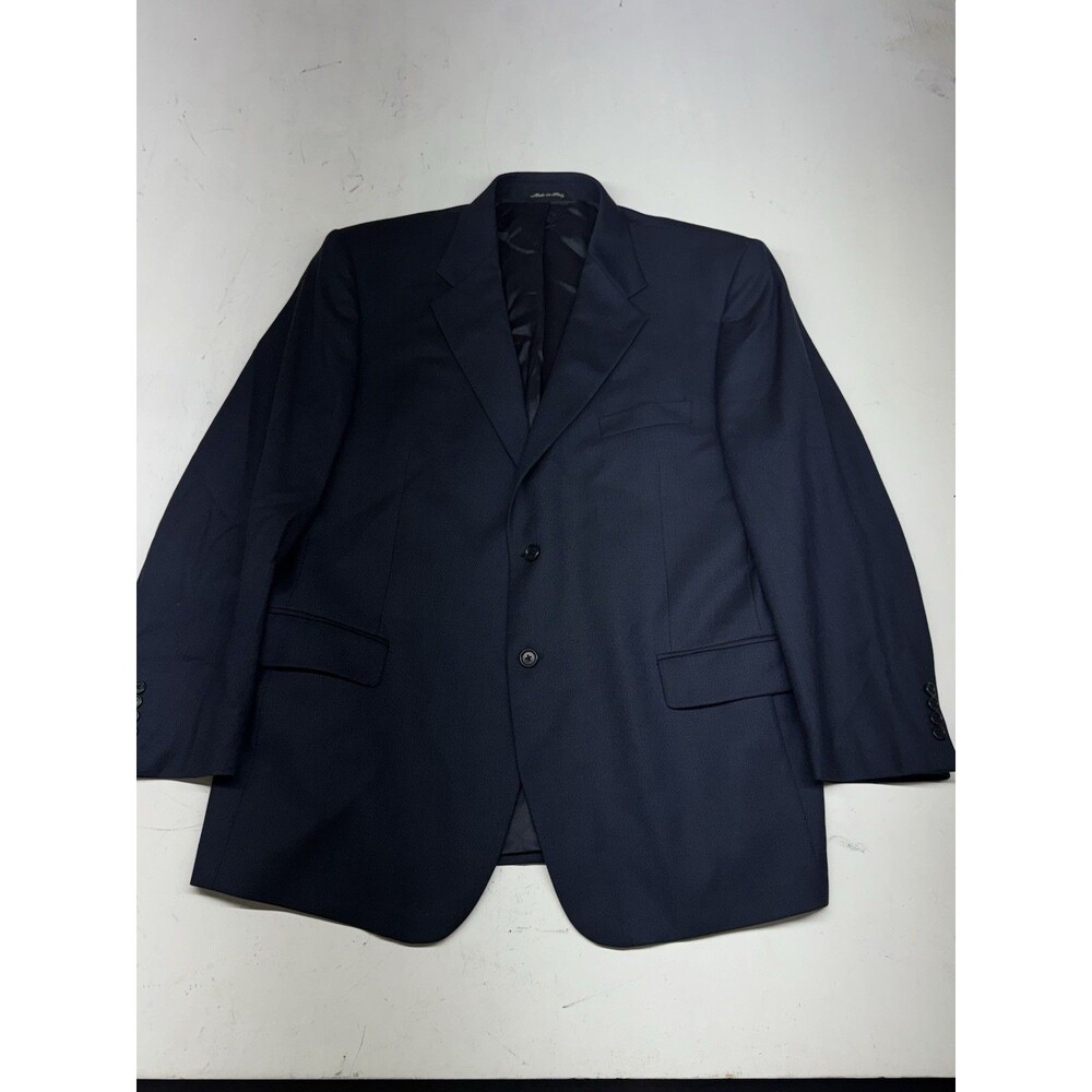 Vitale Barberis Canonico Super 110s Wool Blazer Zanieri Mens 46R Navy Blue - Picture 2 of 10
